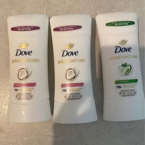 3 brand new dove advanced care deodorant antiperspirant bundle set